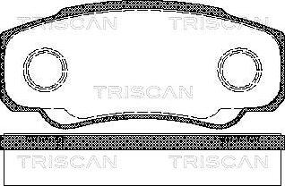 Triscan 8110 10533 - Brake Pad Set, disc brake autospares.lv