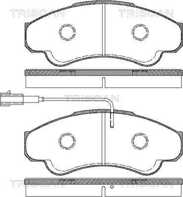 Triscan 8110 10532 - Brake Pad Set, disc brake autospares.lv