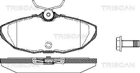 Triscan 8110 10537 - Brake Pad Set, disc brake autospares.lv