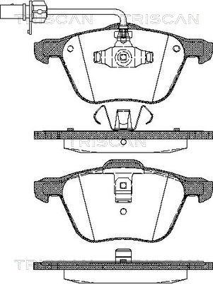 Triscan 8110 10525 - Brake Pad Set, disc brake autospares.lv