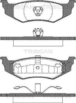 Triscan 8110 10520 - Brake Pad Set, disc brake autospares.lv