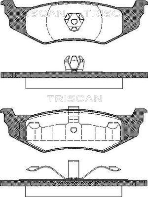 Triscan 8110 10521 - Brake Pad Set, disc brake autospares.lv