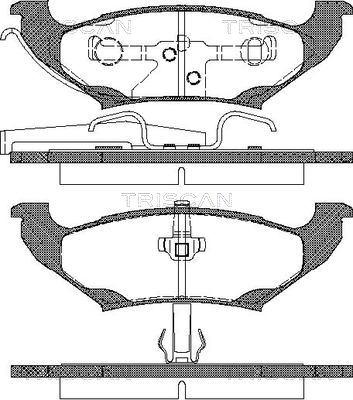 Triscan 8110 10523 - Brake Pad Set, disc brake autospares.lv