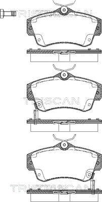 Triscan 8110 10522 - Brake Pad Set, disc brake autospares.lv