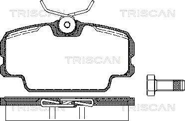 Triscan 8110 10098 - Brake Pad Set, disc brake autospares.lv