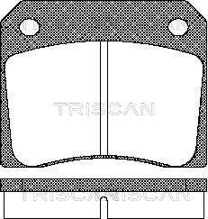 Triscan 8110 10011 - Brake Pad Set, disc brake autospares.lv