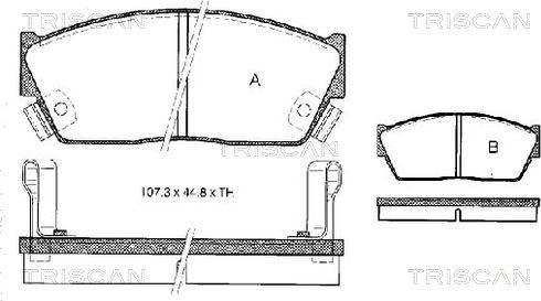 Triscan 8110 10080 - Brake Pad Set, disc brake autospares.lv