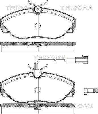 Triscan 8110 10020 - Brake Pad Set, disc brake autospares.lv