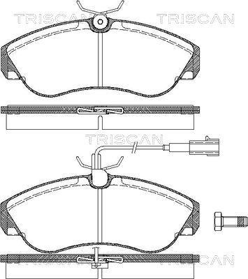 Triscan 8110 10021 - Brake Pad Set, disc brake autospares.lv