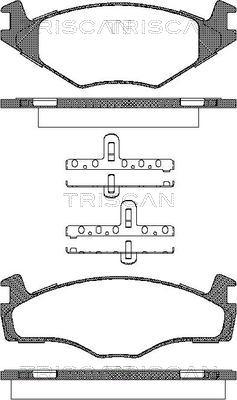 Triscan 8110 10022 - Brake Pad Set, disc brake autospares.lv