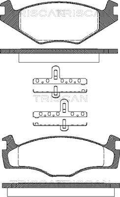 Triscan 8110 10104 - Brake Pad Set, disc brake autospares.lv