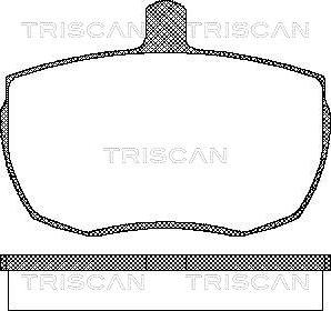 Triscan 8110 10815 - Brake Pad Set, disc brake autospares.lv