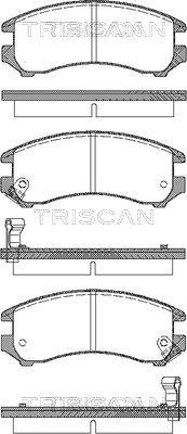 Triscan 8110 10887 - Brake Pad Set, disc brake autospares.lv