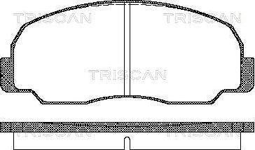 Triscan 8110 10834 - Brake Pad Set, disc brake autospares.lv