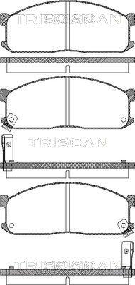 Triscan 8110 10873 - Brake Pad Set, disc brake autospares.lv