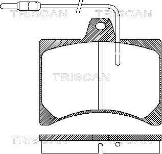 Triscan 8110 10790 - Brake Pad Set, disc brake autospares.lv