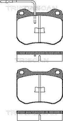 Triscan 8110 10715 - Brake Pad Set, disc brake autospares.lv