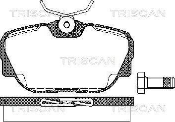 Triscan 8110 11922 - Brake Pad Set, disc brake autospares.lv
