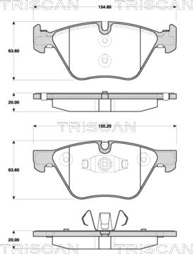 Triscan 8110 11029 - Brake Pad Set, disc brake autospares.lv