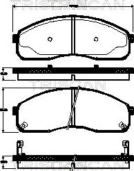 Triscan 8110 18019 - Brake Pad Set, disc brake autospares.lv