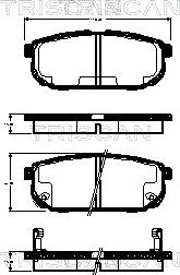 Triscan 8110 18014 - Brake Pad Set, disc brake autospares.lv