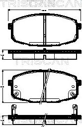 Triscan 8110 18016 - Brake Pad Set, disc brake autospares.lv