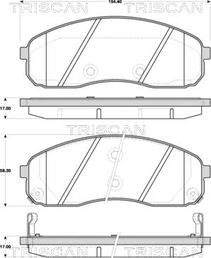 Triscan 8110 18021 - Brake Pad Set, disc brake autospares.lv