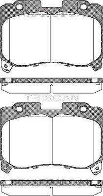 Triscan 8110 13050 - Brake Pad Set, disc brake autospares.lv