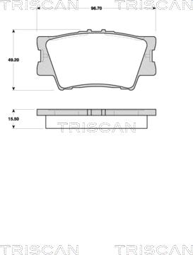 Triscan 8110 13069 - Brake Pad Set, disc brake autospares.lv