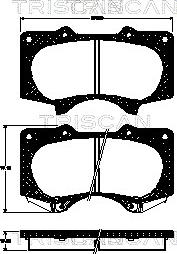 Triscan 8110 13064 - Brake Pad Set, disc brake autospares.lv