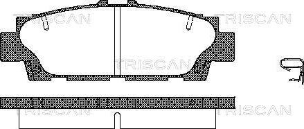 Triscan 8110 13035 - Brake Pad Set, disc brake autospares.lv