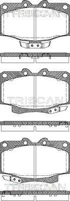 Triscan 8110 13023 - Brake Pad Set, disc brake autospares.lv