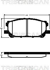 Triscan 8110 13074 - Brake Pad Set, disc brake autospares.lv