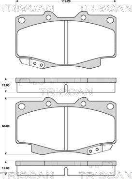 AutomotiveAdriado GLBP0547 - Brake Pad Set, disc brake autospares.lv