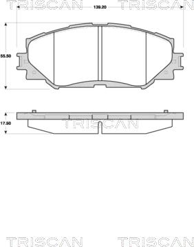 Triscan 8110 13070 - Brake Pad Set, disc brake autospares.lv