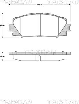 Triscan 8110 13071 - Brake Pad Set, disc brake autospares.lv