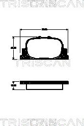 Triscan 8110 13077 - Brake Pad Set, disc brake autospares.lv