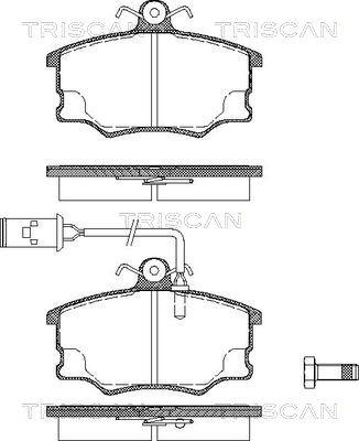 Triscan 8110 12956 - Brake Pad Set, disc brake autospares.lv