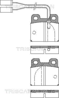 Triscan 8110 12008 - Brake Pad Set, disc brake autospares.lv