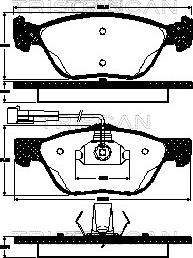 Triscan 8110 12007 - Brake Pad Set, disc brake autospares.lv