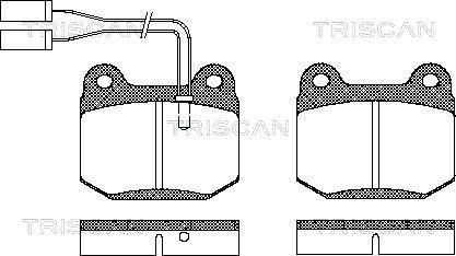 Triscan 8110 12741 - Brake Pad Set, disc brake autospares.lv