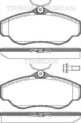 Triscan 414-980 - Brake Pad Set, disc brake autospares.lv