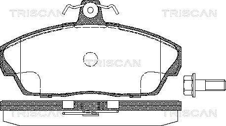 Triscan 8110 17012 - Brake Pad Set, disc brake autospares.lv