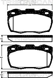 Triscan 8110 17021 - Brake Pad Set, disc brake autospares.lv