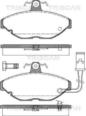 Triscan 8110 17851 - Brake Pad Set, disc brake autospares.lv