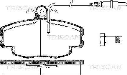 Triscan 8110 38982 - Brake Pad Set, disc brake autospares.lv