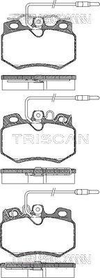 Triscan 8110 38002 - Brake Pad Set, disc brake autospares.lv