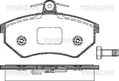 Triscan 8110 29986 - Brake Pad Set, disc brake autospares.lv