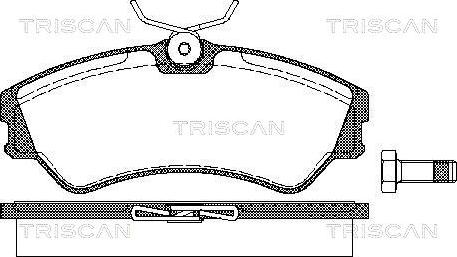 Triscan 8110 29939 - Brake Pad Set, disc brake autospares.lv