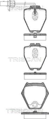 Triscan 8110 29045 - Brake Pad Set, disc brake autospares.lv